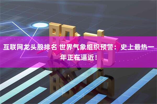互联网龙头股排名 世界气象组织预警：史上最热一年正在逼近！