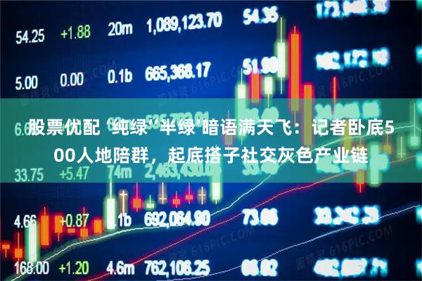 股票优配 ‘纯绿’‘半绿’暗语满天飞：记者卧底500人地陪群，起底搭子社交灰色产业链